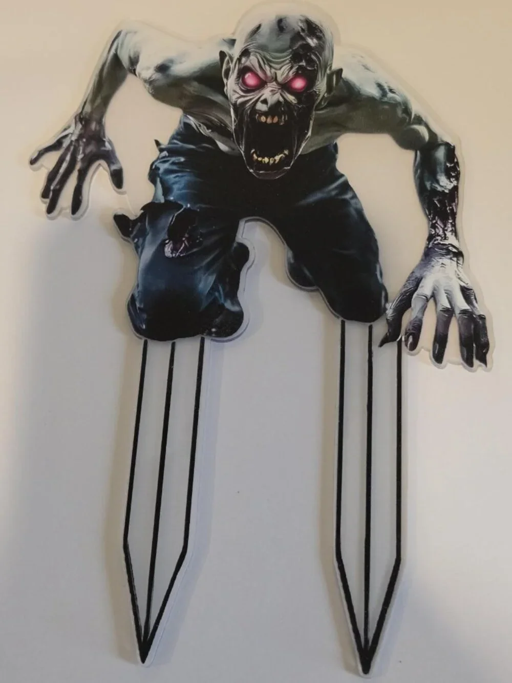 Acrylic Cake Topper Glowing Eyed Zombie 8